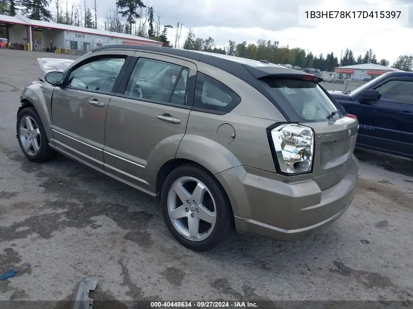 2007 Dodge Caliber R/T VIN: 1B3HE78K17D415397 Lot: 40448634