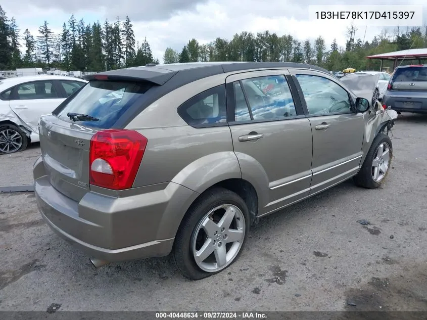 2007 Dodge Caliber R/T VIN: 1B3HE78K17D415397 Lot: 40448634