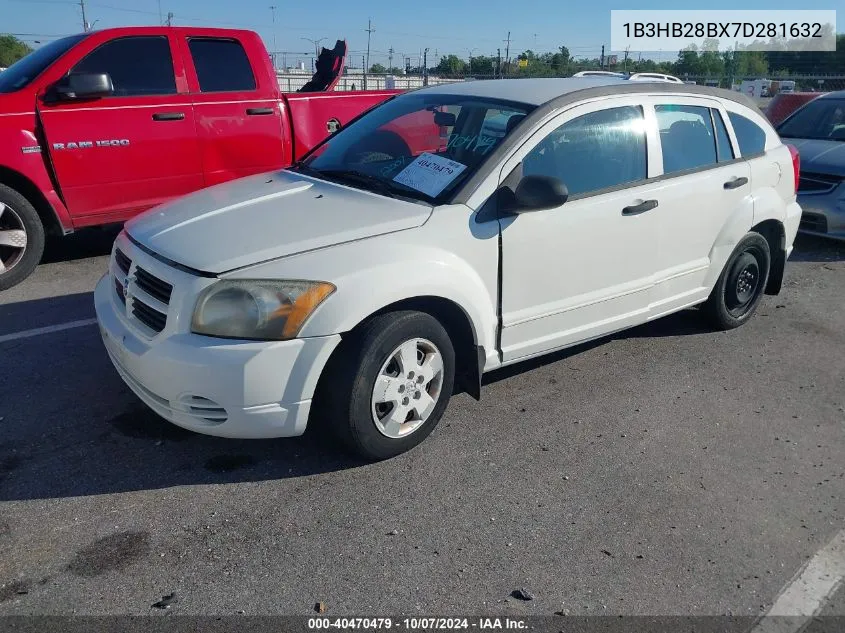 2007 Dodge Caliber VIN: 1B3HB28BX7D281632 Lot: 40470479