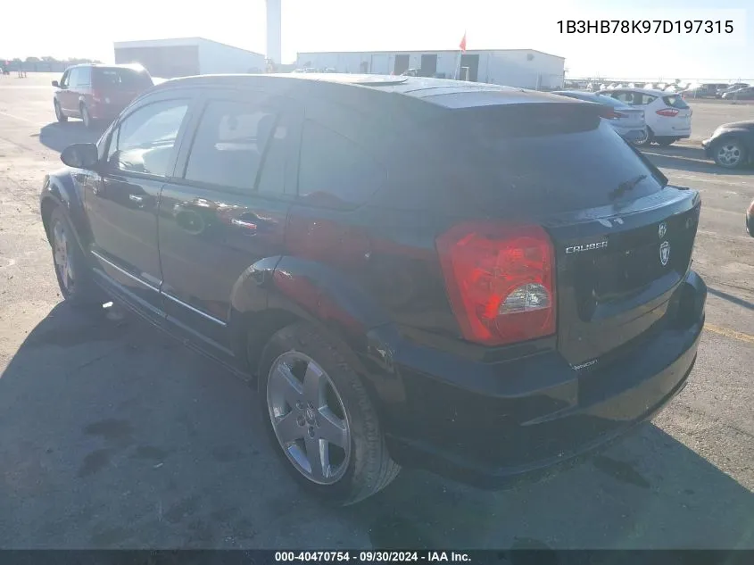 2007 Dodge Caliber R/T VIN: 1B3HB78K97D197315 Lot: 40470754