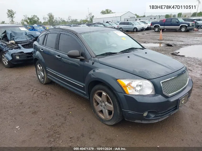 2007 Dodge Caliber R/T VIN: 1B3HE78K47D110511 Lot: 40471379