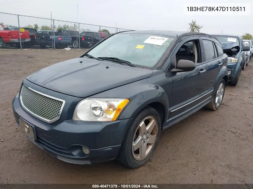 2007 Dodge Caliber R/T VIN: 1B3HE78K47D110511 Lot: 40471379