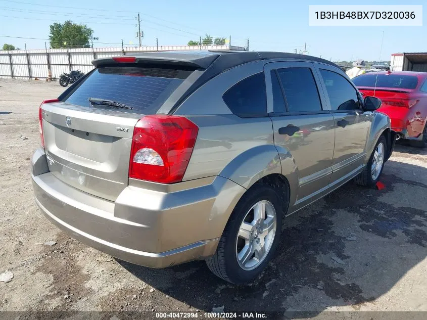 2007 Dodge Caliber Sxt VIN: 1B3HB48BX7D320036 Lot: 40472994