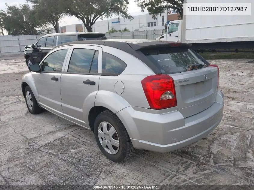 2007 Dodge Caliber VIN: 1B3HB28B17D127987 Lot: 40478946