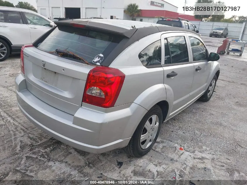 2007 Dodge Caliber VIN: 1B3HB28B17D127987 Lot: 40478946