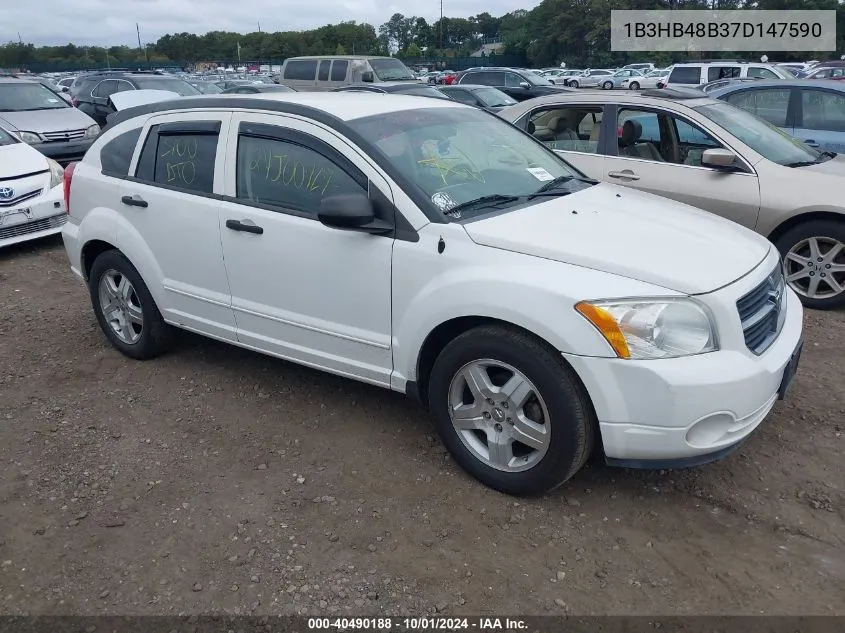 2007 Dodge Caliber Sxt VIN: 1B3HB48B37D147590 Lot: 40490188