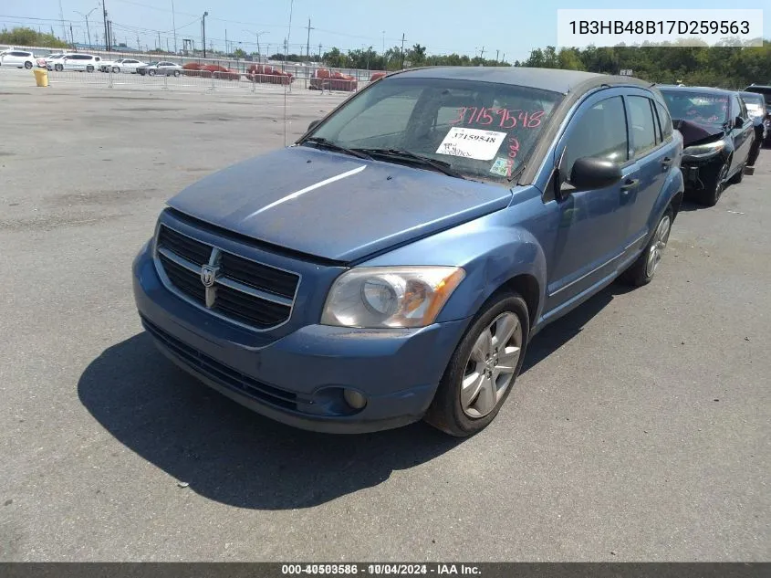 2007 Dodge Caliber Sxt VIN: 1B3HB48B17D259563 Lot: 40503586