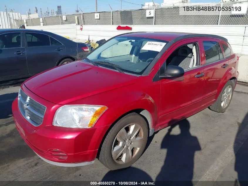 2007 Dodge Caliber Sxt VIN: 1B3HB48B57D535193 Lot: 40550270