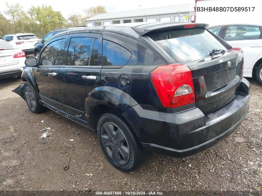 2007 Dodge Caliber Sxt VIN: 1B3HB48B07D589517 Lot: 40557666