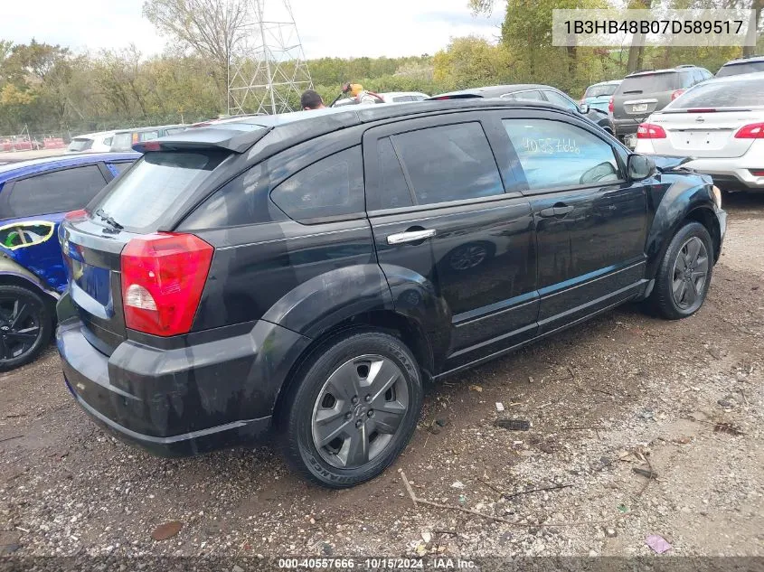 2007 Dodge Caliber Sxt VIN: 1B3HB48B07D589517 Lot: 40557666