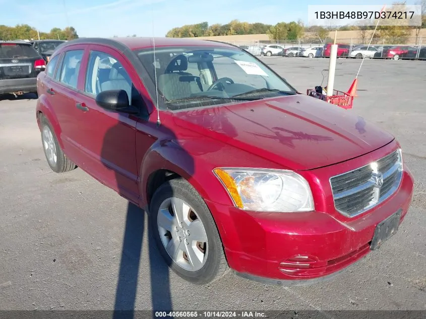 2007 Dodge Caliber Sxt VIN: 1B3HB48B97D374217 Lot: 40560565