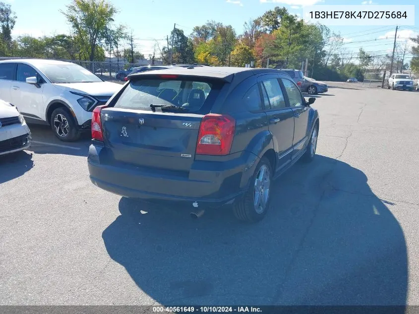 2007 Dodge Caliber R/T VIN: 1B3HE78K47D275684 Lot: 40561649