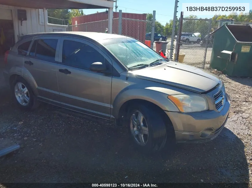 2007 Dodge Caliber Sxt VIN: 1B3HB48B37D259953 Lot: 40598123