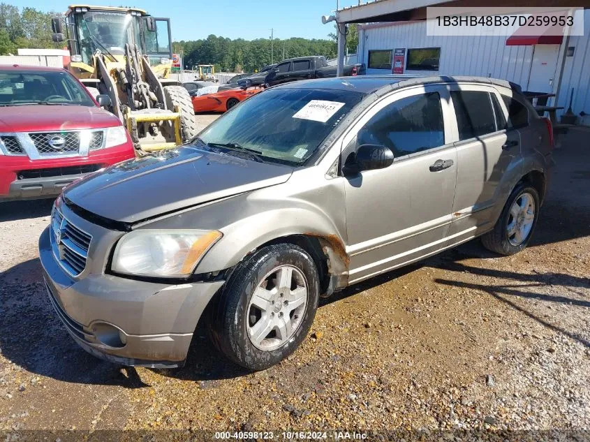 2007 Dodge Caliber Sxt VIN: 1B3HB48B37D259953 Lot: 40598123