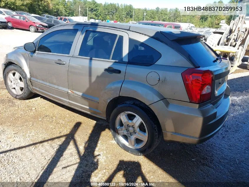 2007 Dodge Caliber Sxt VIN: 1B3HB48B37D259953 Lot: 40598123