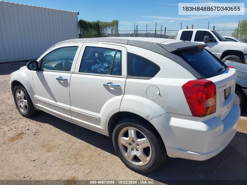 2007 Dodge Caliber Sxt VIN: 1B3HB48B67D340655 Lot: 40672058