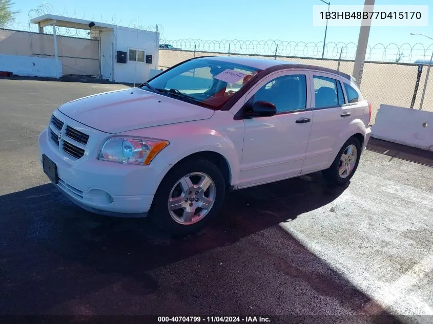 2007 Dodge Caliber Sxt VIN: 1B3HB48B77D415170 Lot: 40704799