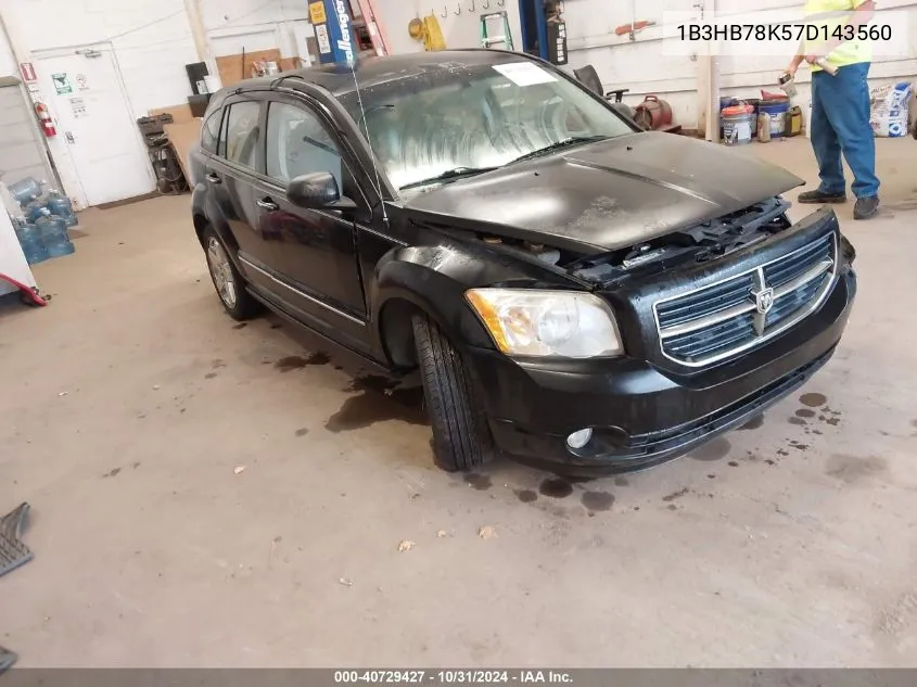 2007 Dodge Caliber R/T VIN: 1B3HB78K57D143560 Lot: 40729427