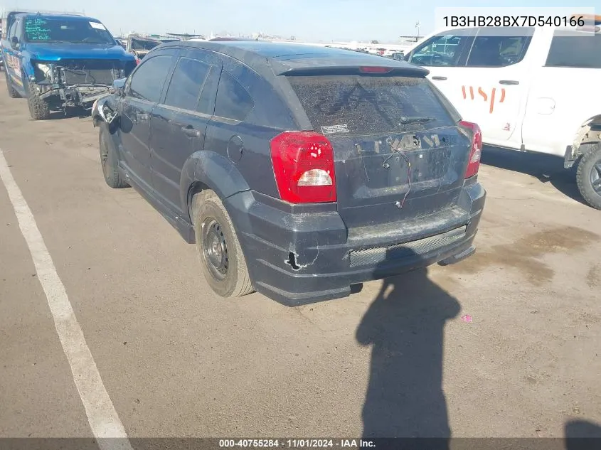 2007 Dodge Caliber VIN: 1B3HB28BX7D540166 Lot: 40755284