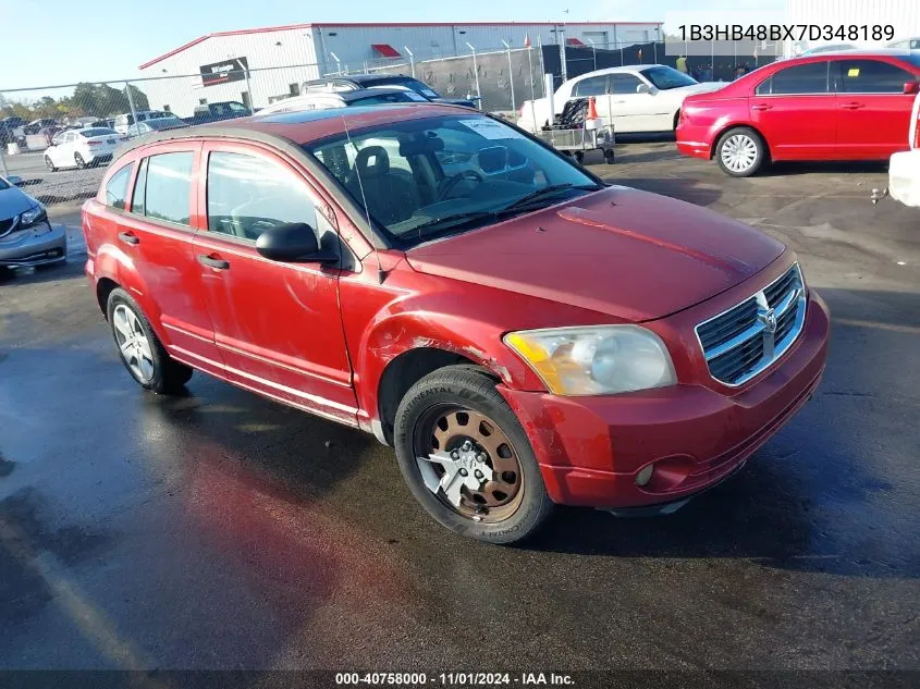 2007 Dodge Caliber Sxt VIN: 1B3HB48BX7D348189 Lot: 40758000