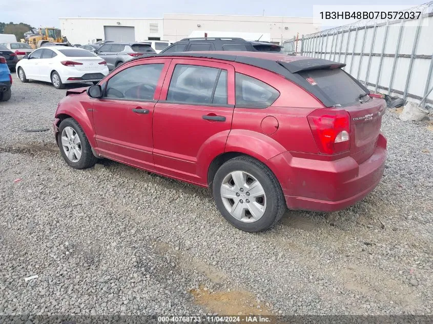 2007 Dodge Caliber Sxt VIN: 1B3HB48B07D572037 Lot: 40768733