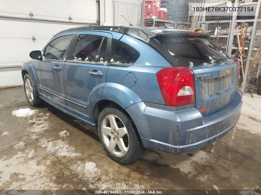 2007 Dodge Caliber R/T VIN: 1B3HE78K37D377154 Lot: 40794263