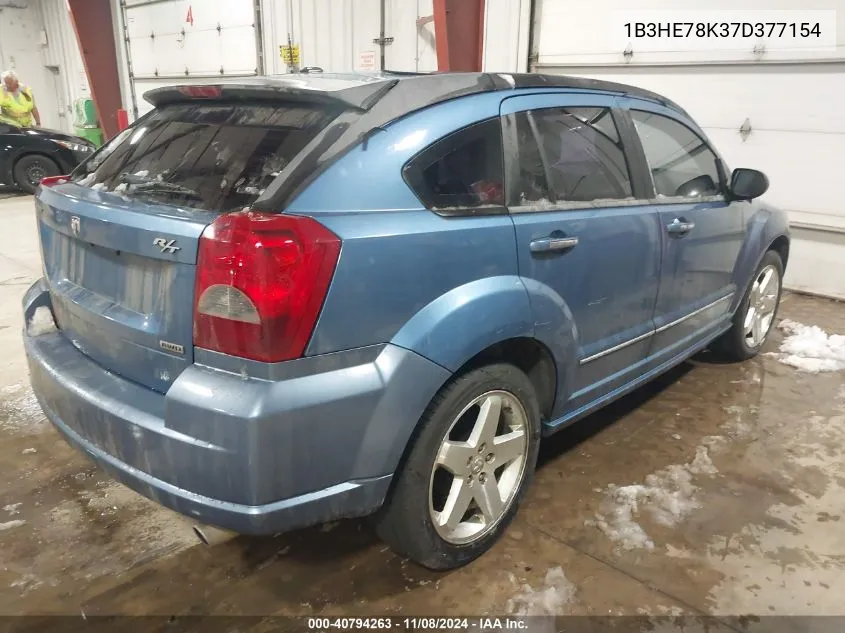 2007 Dodge Caliber R/T VIN: 1B3HE78K37D377154 Lot: 40794263