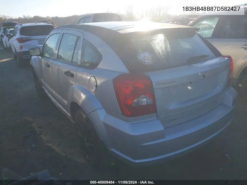 2007 Dodge Caliber Sxt VIN: 1B3HB48B87D582427 Lot: 40809484