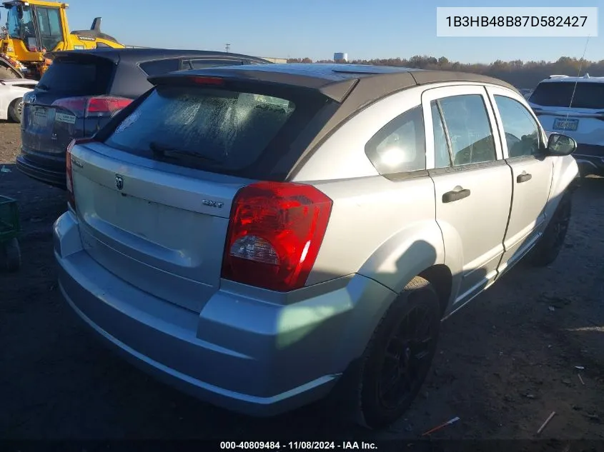 2007 Dodge Caliber Sxt VIN: 1B3HB48B87D582427 Lot: 40809484