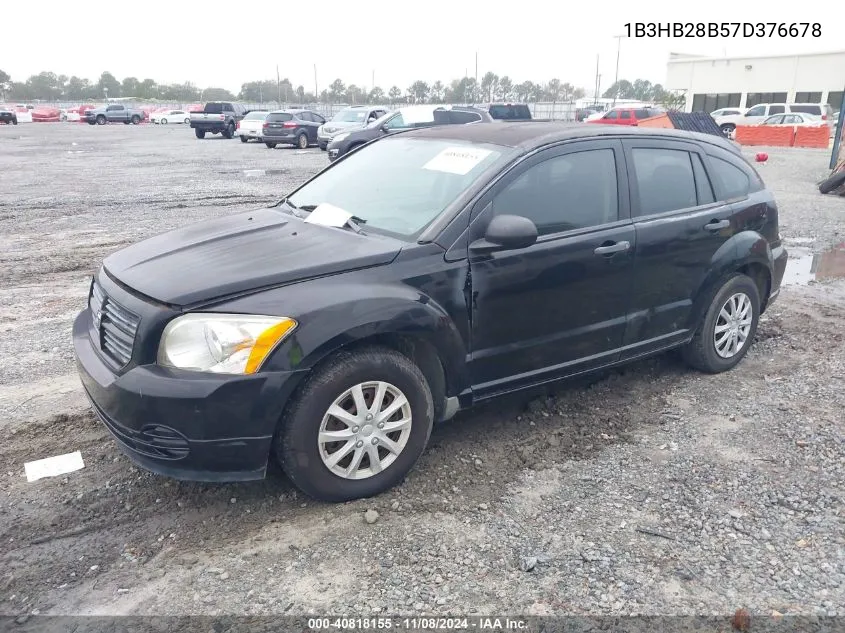 2007 Dodge Caliber VIN: 1B3HB28B57D376678 Lot: 40818155