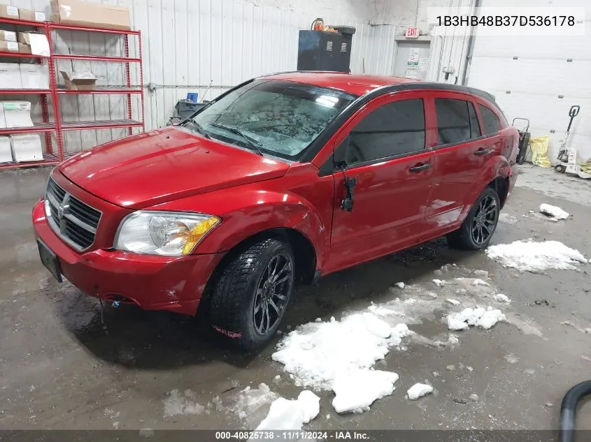 2007 Dodge Caliber Sxt VIN: 1B3HB48B37D536178 Lot: 40825738