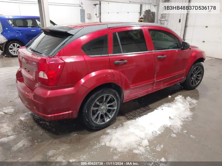 2007 Dodge Caliber Sxt VIN: 1B3HB48B37D536178 Lot: 40825738