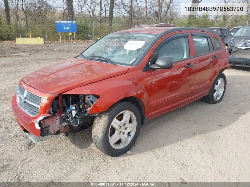 2007 Dodge Caliber Sxt VIN: 1B3HB48B97D563790 Lot: 40831691