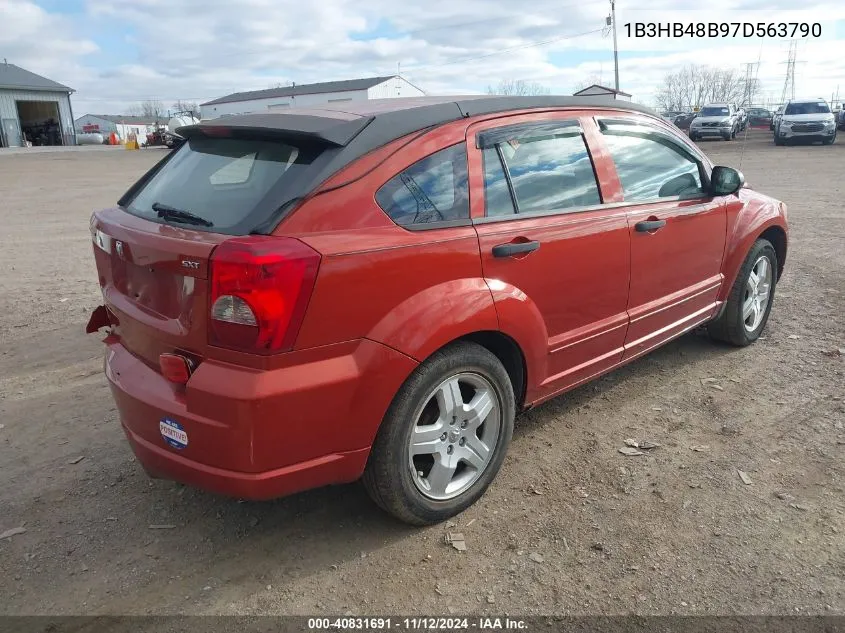 2007 Dodge Caliber Sxt VIN: 1B3HB48B97D563790 Lot: 40831691