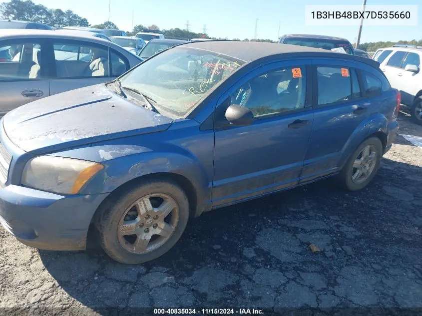 2007 Dodge Caliber Sxt VIN: 1B3HB48BX7D535660 Lot: 40835034