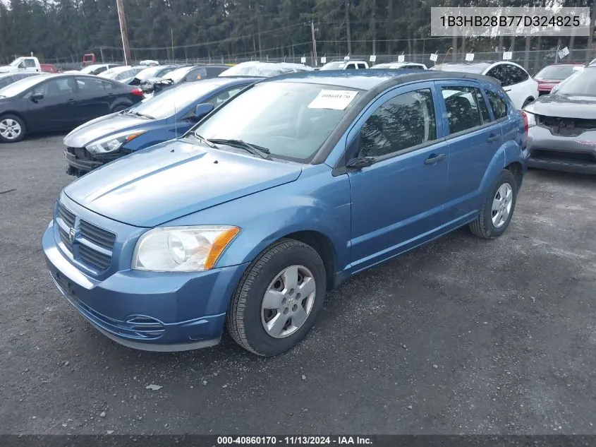 2007 Dodge Caliber VIN: 1B3HB28B77D324825 Lot: 40860170