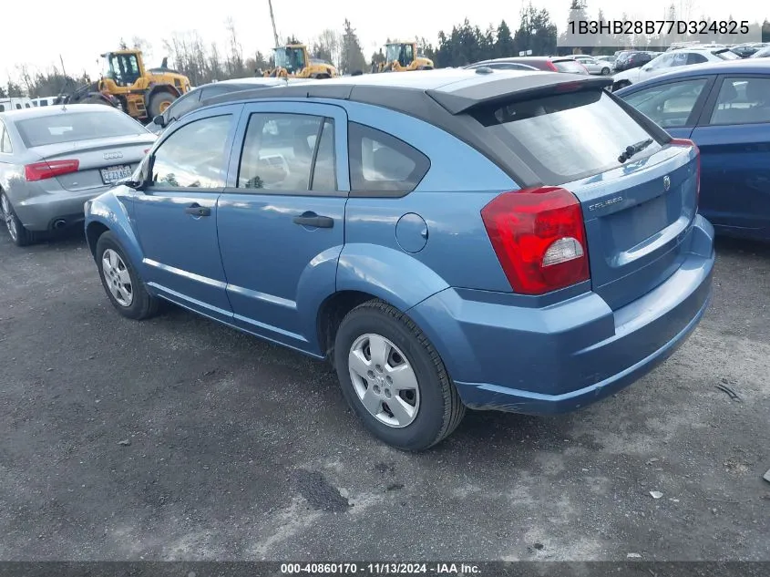 2007 Dodge Caliber VIN: 1B3HB28B77D324825 Lot: 40860170