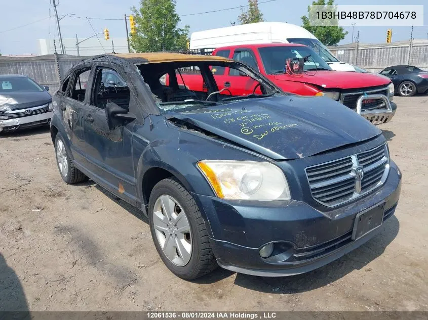 2008 Dodge Caliber Sxt VIN: 1B3HB48B78D704678 Lot: 12061536