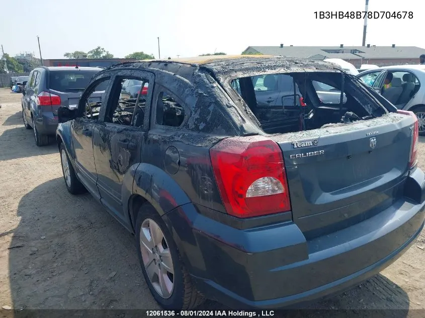 2008 Dodge Caliber Sxt VIN: 1B3HB48B78D704678 Lot: 12061536