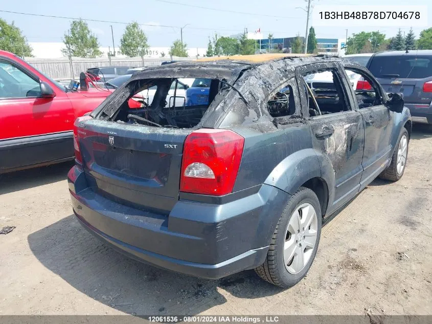 1B3HB48B78D704678 2008 Dodge Caliber Sxt