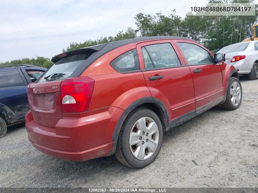 2008 Dodge Caliber Sxt VIN: 1B3HB48B68D784197 Lot: 12082353