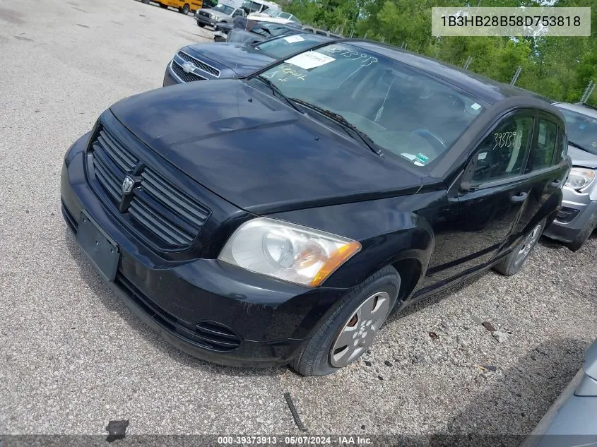 2008 Dodge Caliber Se VIN: 1B3HB28B58D753818 Lot: 39373913