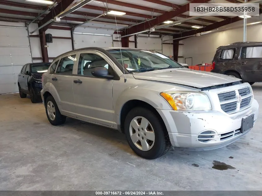 2008 Dodge Caliber Se VIN: 1B3HB28B58D535958 Lot: 39716672