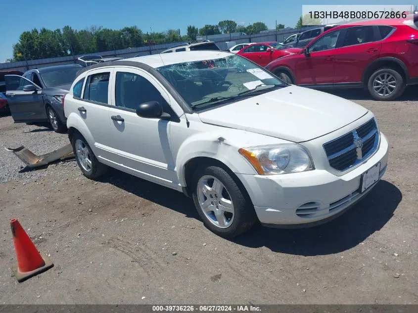 2008 Dodge Caliber Sxt VIN: 1B3HB48B08D672866 Lot: 39736226