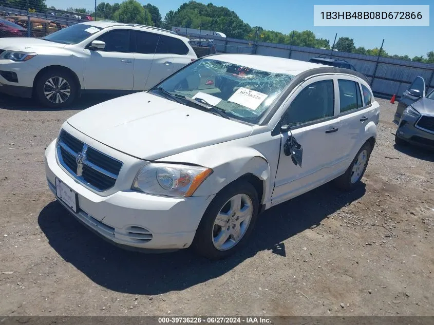 2008 Dodge Caliber Sxt VIN: 1B3HB48B08D672866 Lot: 39736226