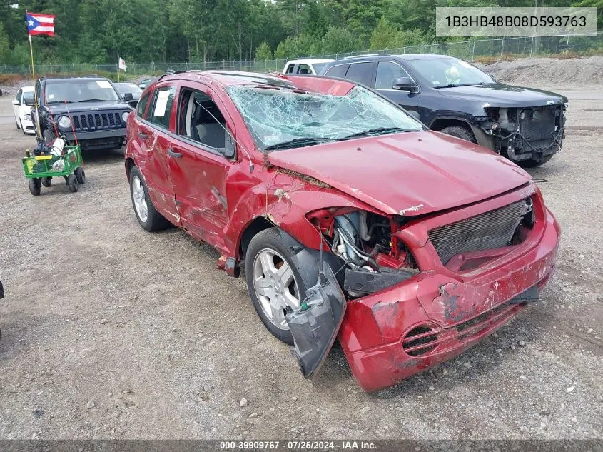 2008 Dodge Caliber Sxt VIN: 1B3HB48B08D593763 Lot: 39909767