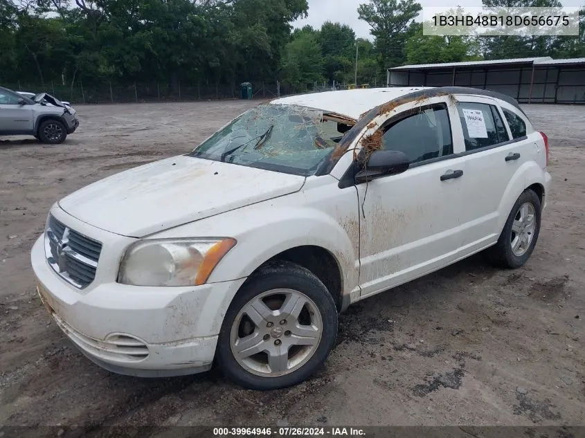 2008 Dodge Caliber Sxt VIN: 1B3HB48B18D656675 Lot: 39964946