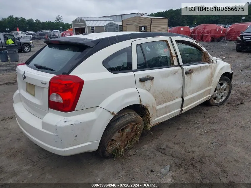 2008 Dodge Caliber Sxt VIN: 1B3HB48B18D656675 Lot: 39964946