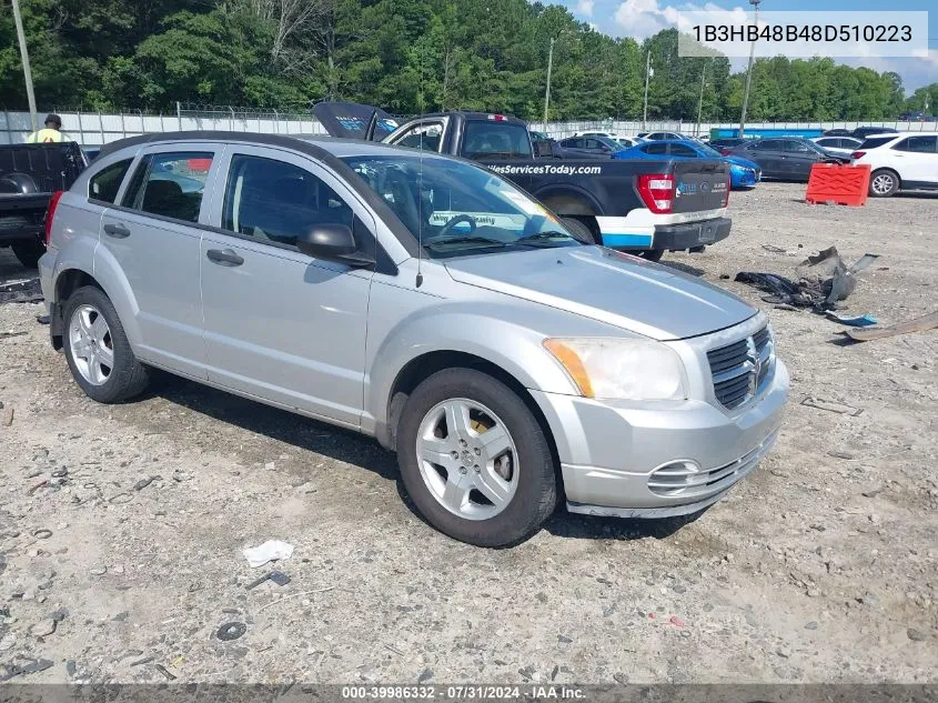 2008 Dodge Caliber Sxt VIN: 1B3HB48B48D510223 Lot: 39986332