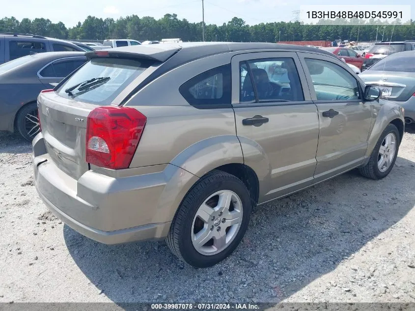 2008 Dodge Caliber Sxt VIN: 1B3HB48B48D545991 Lot: 39987075